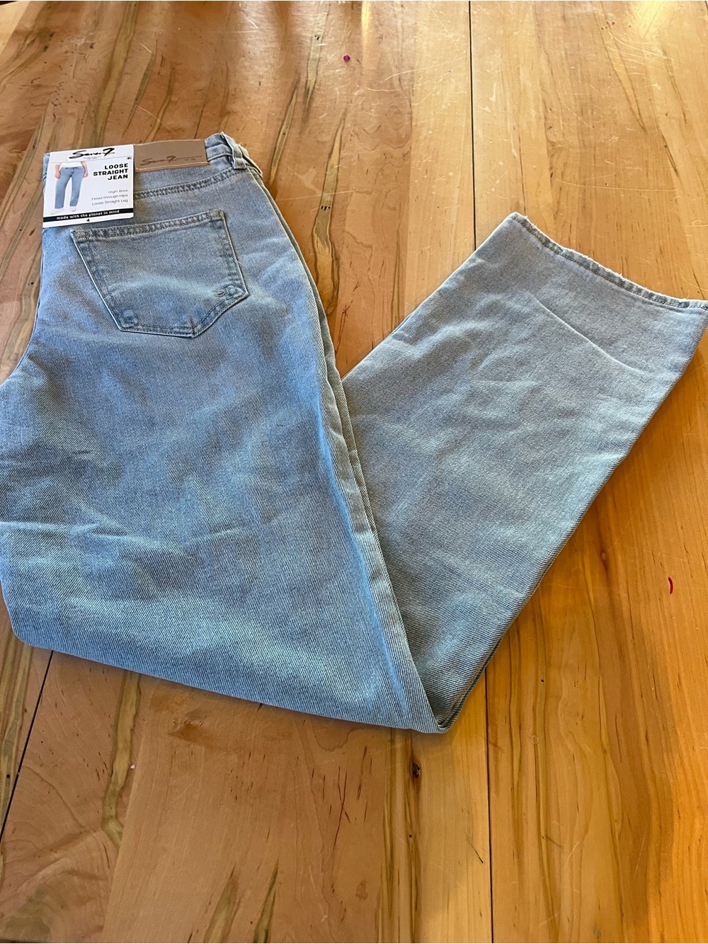 Seven7 Light Blue Straight Leg Women’s Jeans